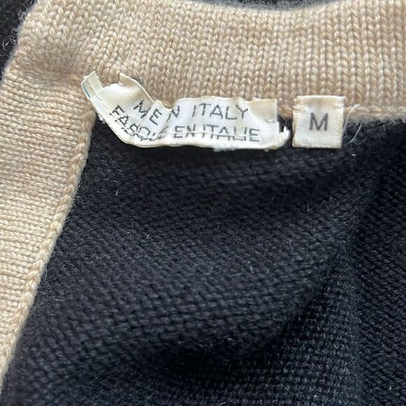 Valentino black with tan trim cardigan - Picture 3 of 5